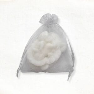 3D engel zeepje in een wit organza zakje