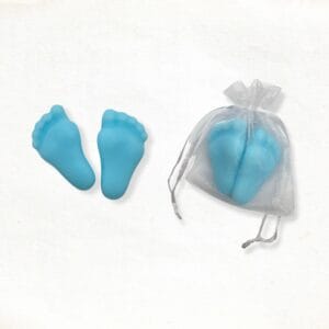 Baby foot soap in blue