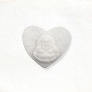 Boeddha hart zeepje in wit