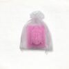 Boeddha vierkant zeepje in een roze organza zakje