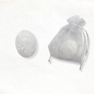 Cameo flower soap in white