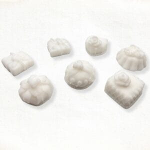 Chocolade bonbon zeepje in wit