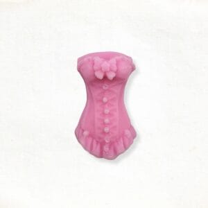 Corset with lacing soap in pink