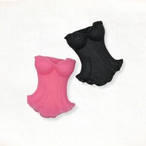 Corset soap in pink and black