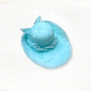 Ladies hat with bow soap in blue