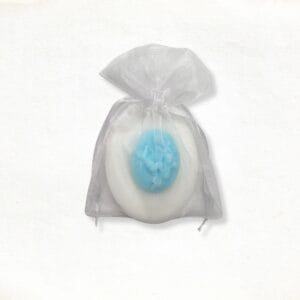 Angel guest soap in a white organza bag