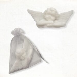 Large angel soap in white