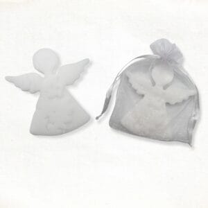 Christmas angel pendant soap in white
