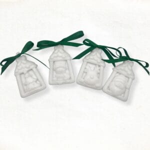 Christmas figure pendant soap in white