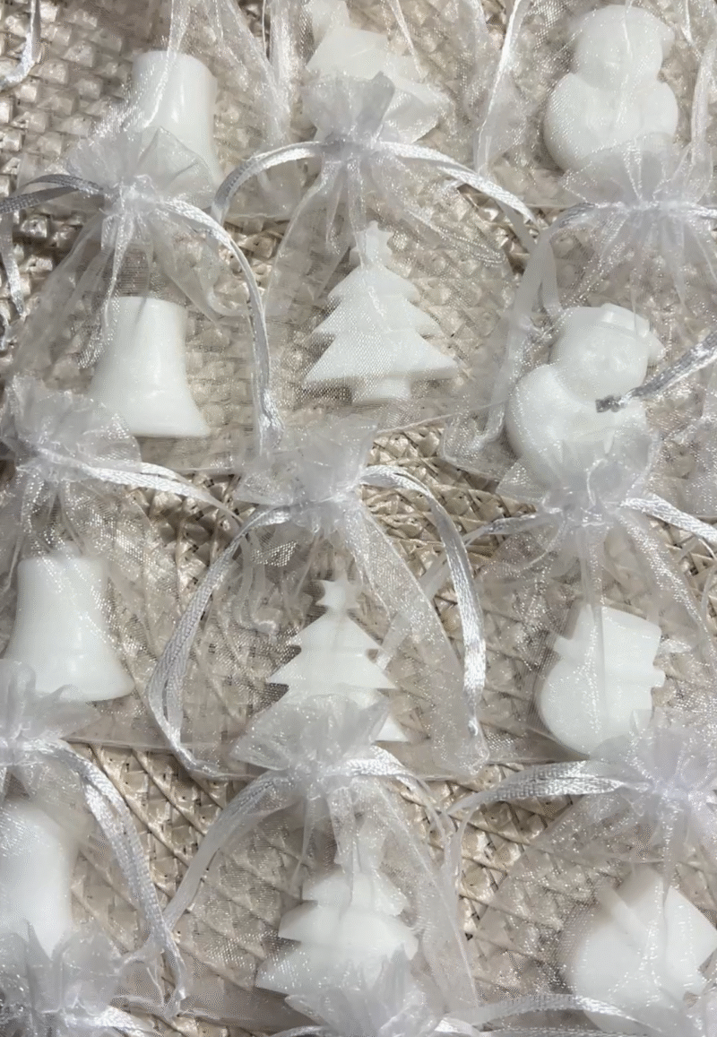 Christmas figure soap in white