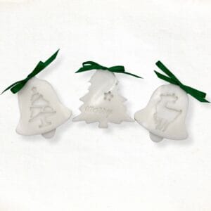 Christmas bell soap in white