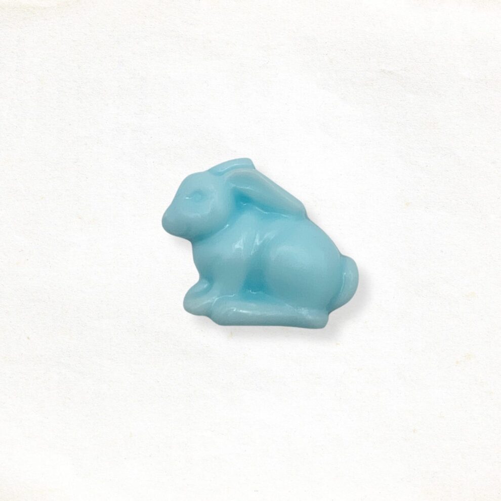 Konijn zeepje in blauw