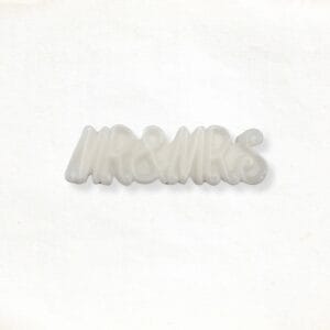 Decorative soap letters Mr & Mrs in white