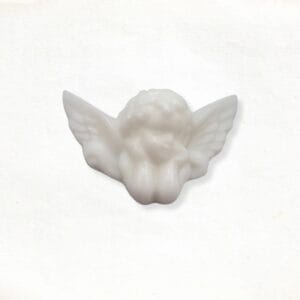 Lachend engel zeepje in wit