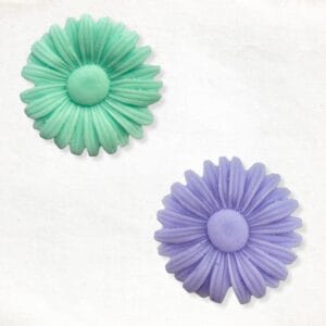 Margriet zeepje in lila en groen