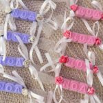 Naam zeepjes in roze en lila