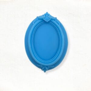 Oval photo frame soap in blue
