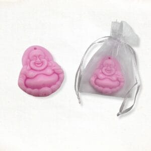 Plat boeddha zeepje in roze