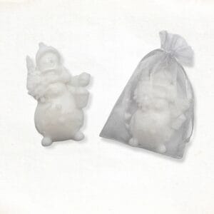 Snowman soap in white