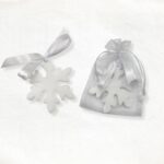 Sneeuwvlok zeepje in wit