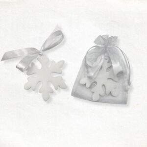 Sneeuwvlok zeepje in wit