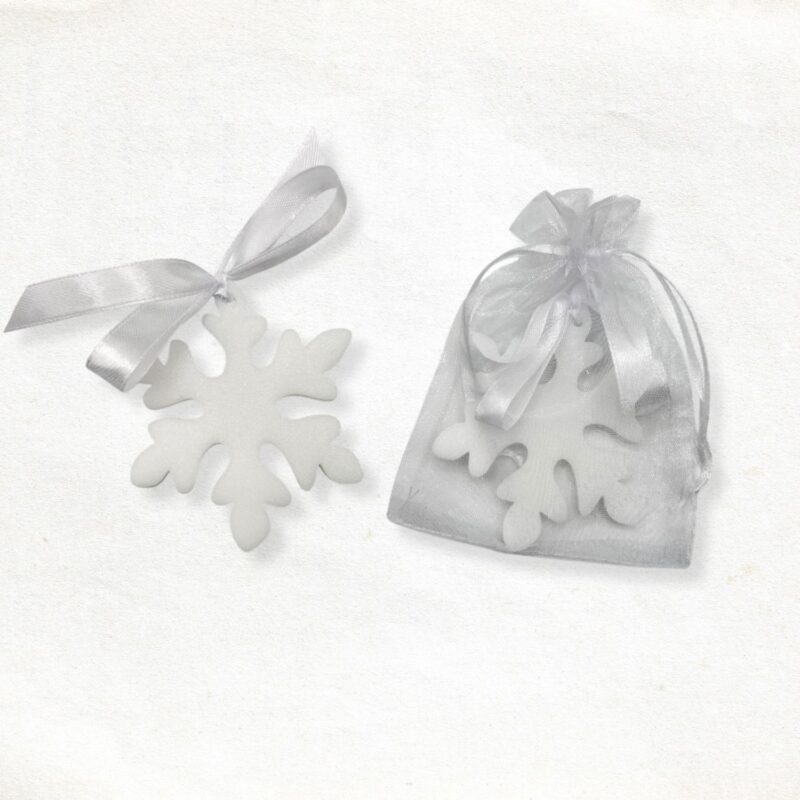 Sneeuwvlok zeepje in wit