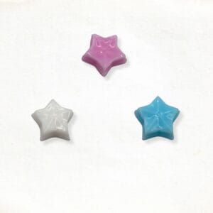 Star soap in white, blue and pink