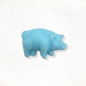 Pig soap in blue