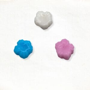 Violet soap in white, pink and blue