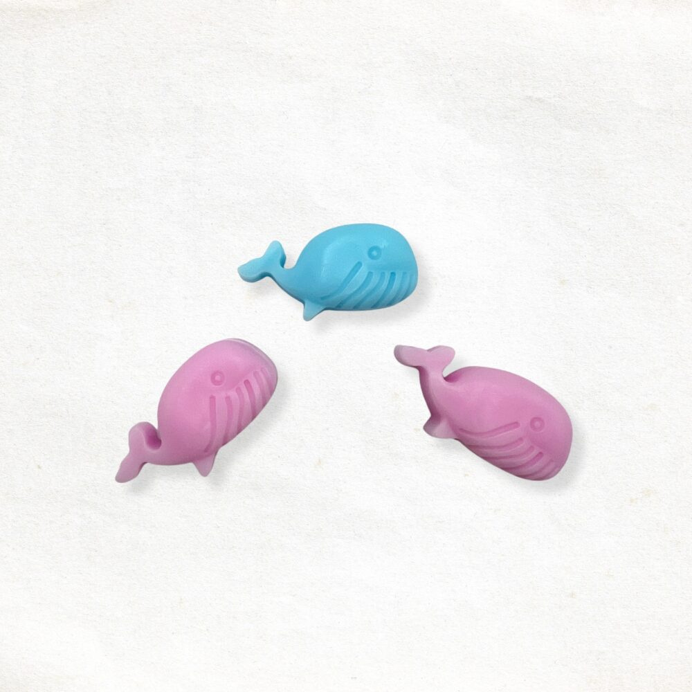 Walvis zeepje in roze en blauw