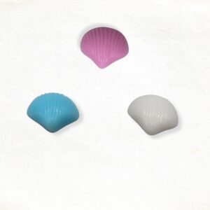 Sea shell soap in pink, blue and white