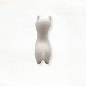 Alpaca zeepje achterkant in wit