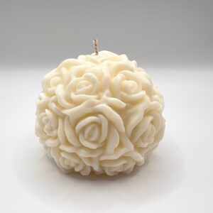 Large rose globe candle