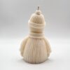 Snowman candle in white