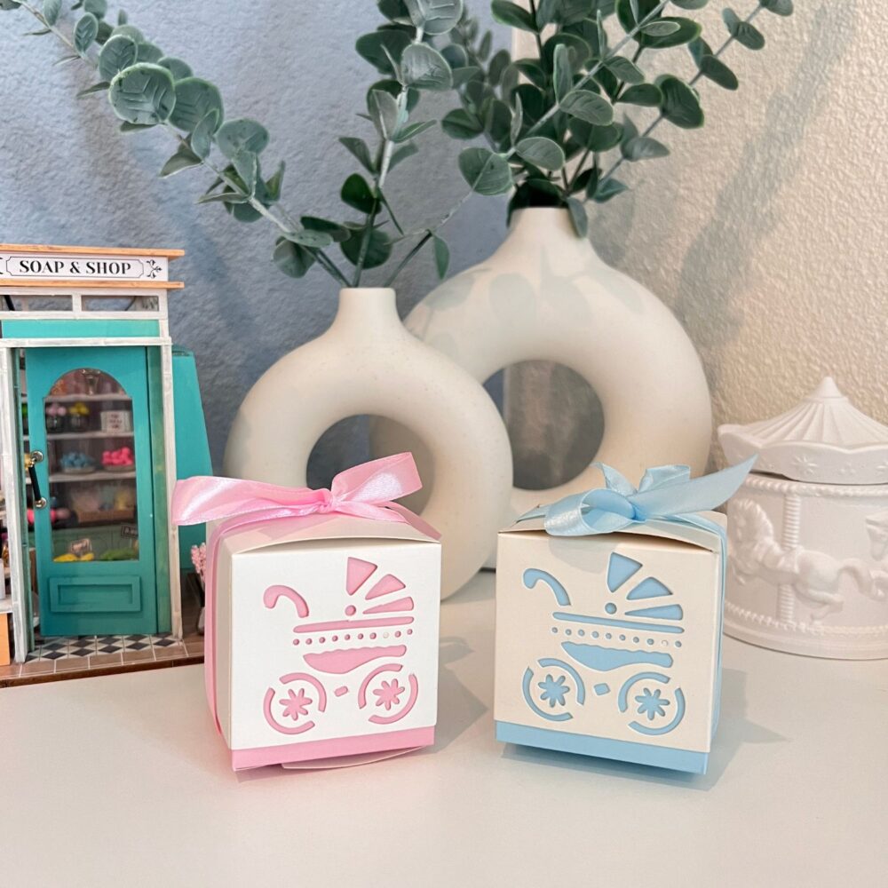 Baby doosje roze en blauw