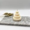 Wedding cake candle in white Wedding cake candle in white