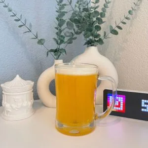 Bier kaars van gelwas en sojawas