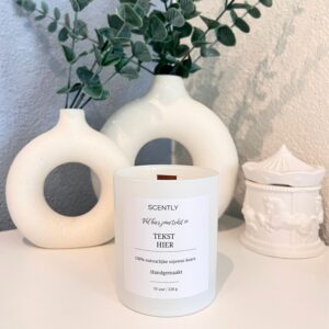 Candle with your own text square