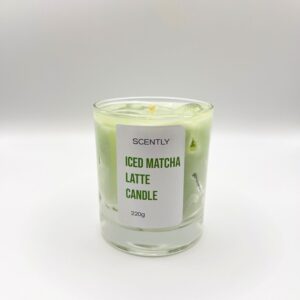 Ice matcha latte candle
