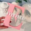 3D naambordje in het roze met naam Emma