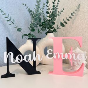 Noah and Emma baby name plaques baby shower gift