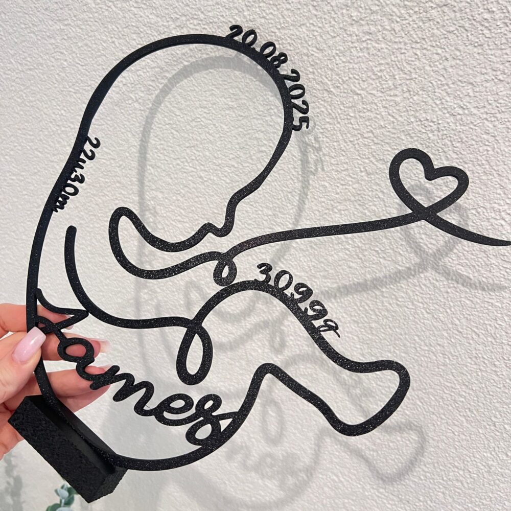 Persoonlijk baby silhouet in 3D - Afbeelding 2