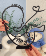 Persoonlijk baby silhouet in 3D