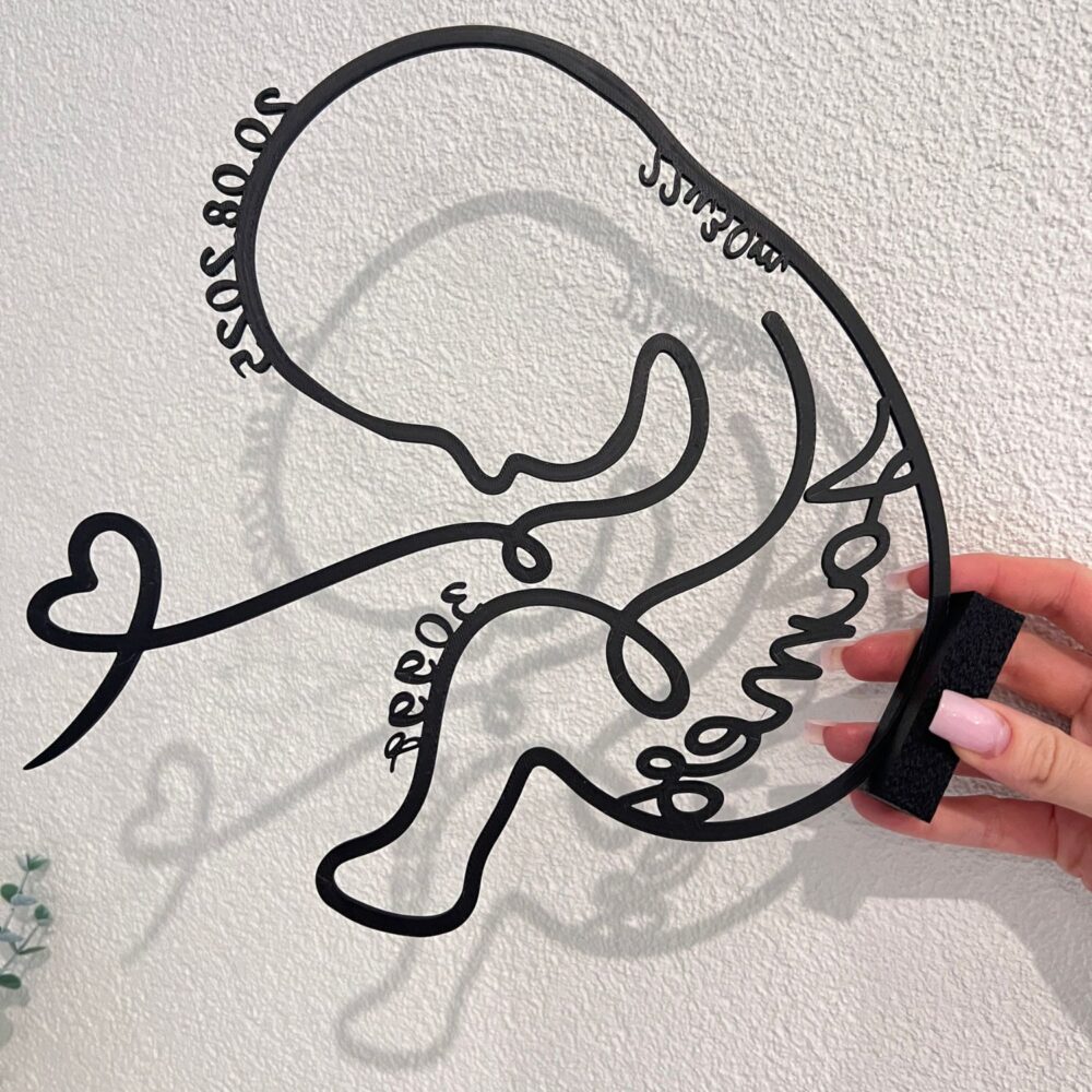 Persoonlijk baby silhouet in 3D - Afbeelding 4