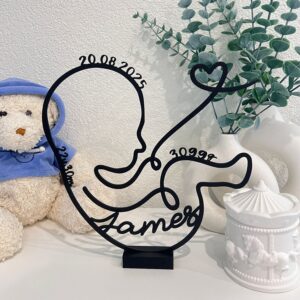 Persoonlijk baby silhouet in 3D