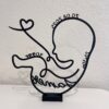 Persoonlijk baby silhouet in 3D