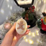 Choco gingerbread zeep in wit