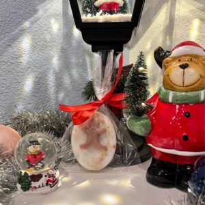 Choco gingerbread zeep in wit