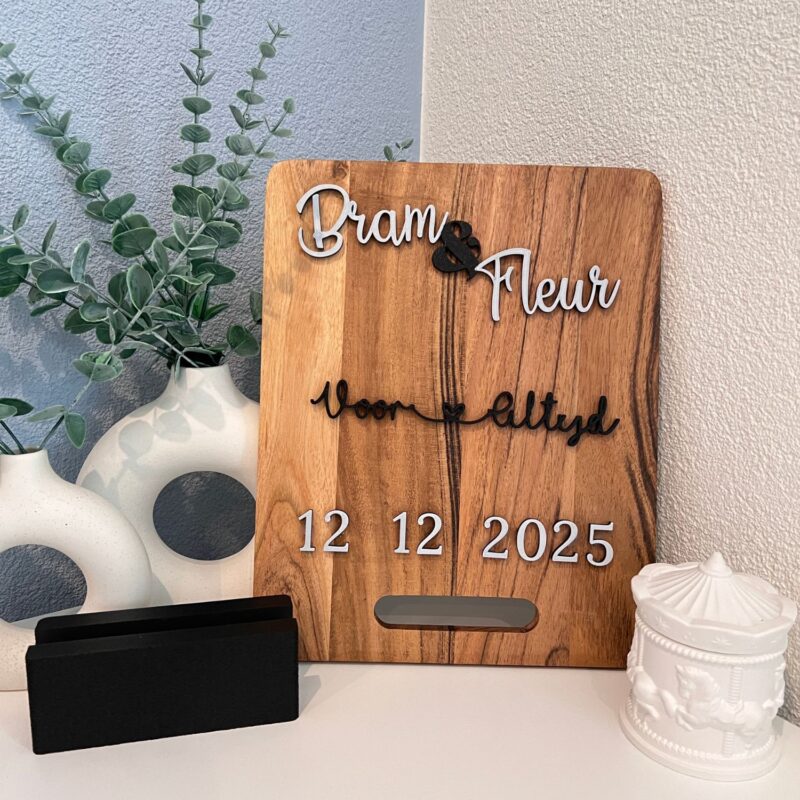 Houten trouwbord voor altijd