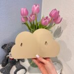 3D Cloud nameplate in beige